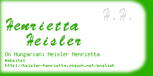 henrietta heisler business card
